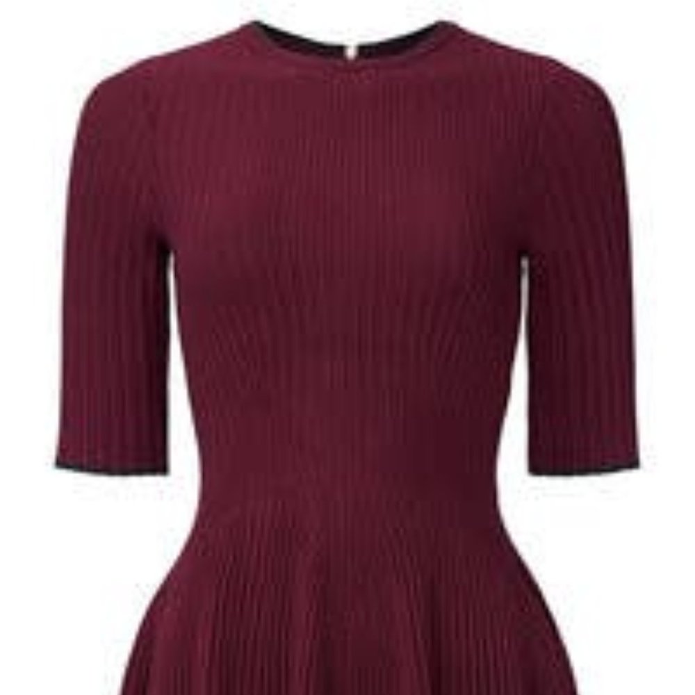 Ted Baker London Burgundy Mini Dress - Picture 3 of 10